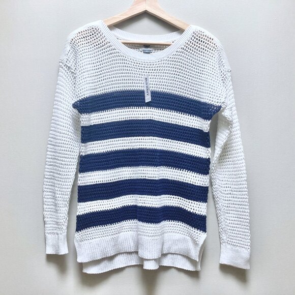 NWT Old Navy Stripe Crochet Sweater - Picture 1 of 6